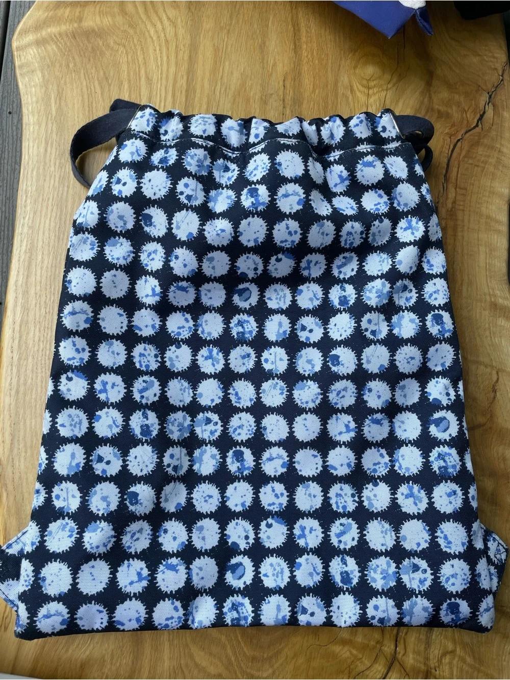 Vera Bradley Navy and Light Blue Dot-Print  Backpack